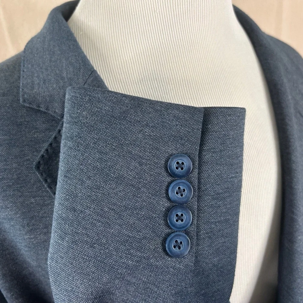 SYNRGY 3XL 54 56 Sport Coat Poly Rayon Blend Blue Two Button  Vented Formal